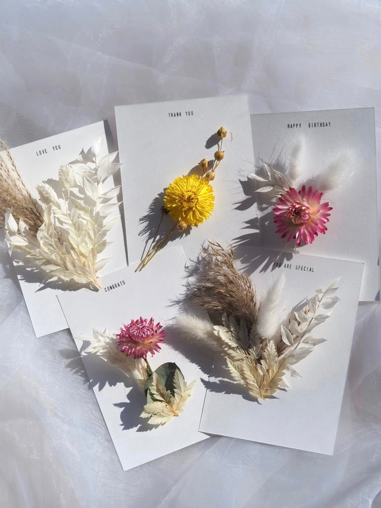 Dried flower card set