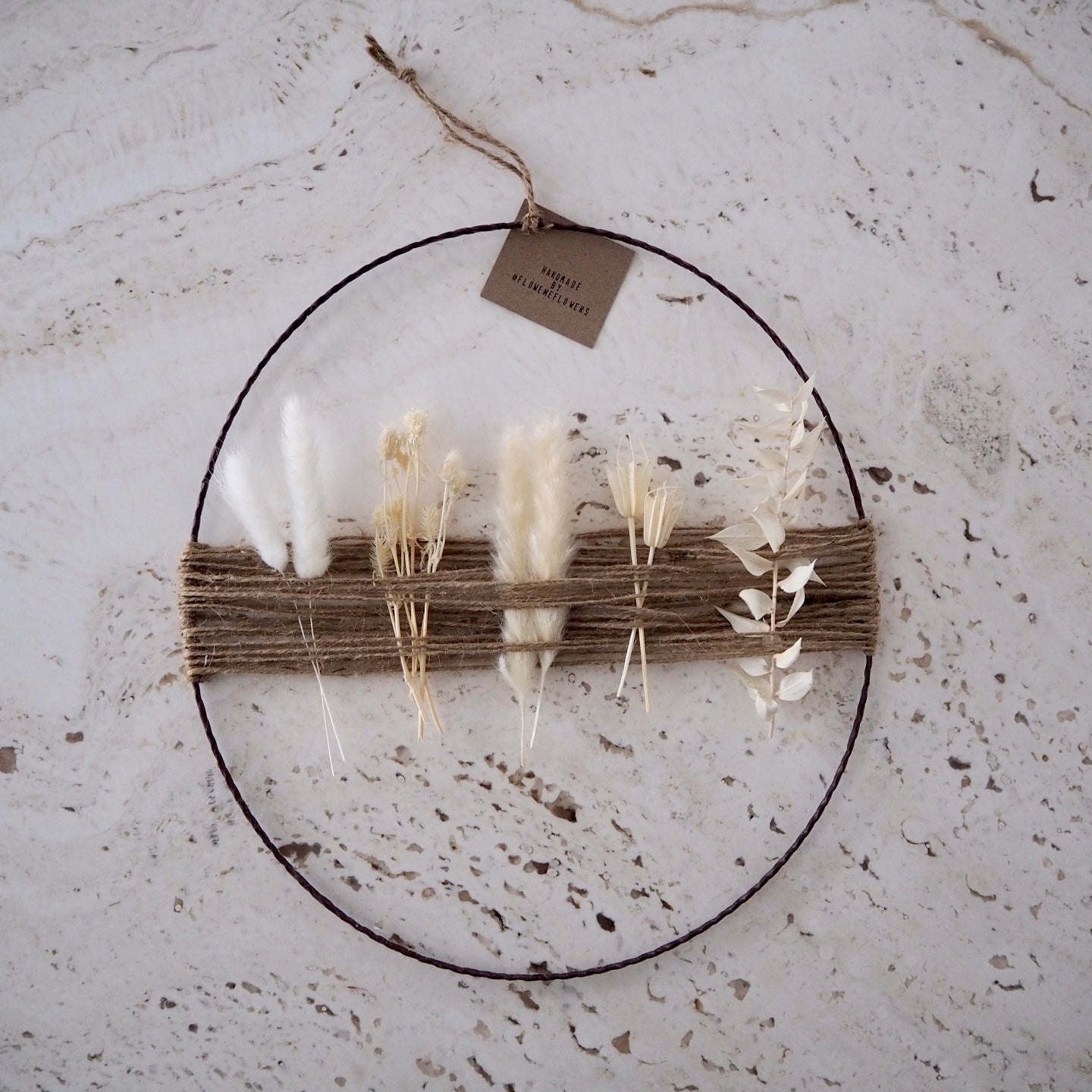 Dried Flower Wreath with Jute Cord